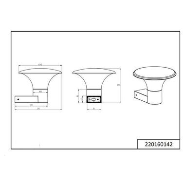 Уличное бра TRIO KONGO 220160142 фото №4
