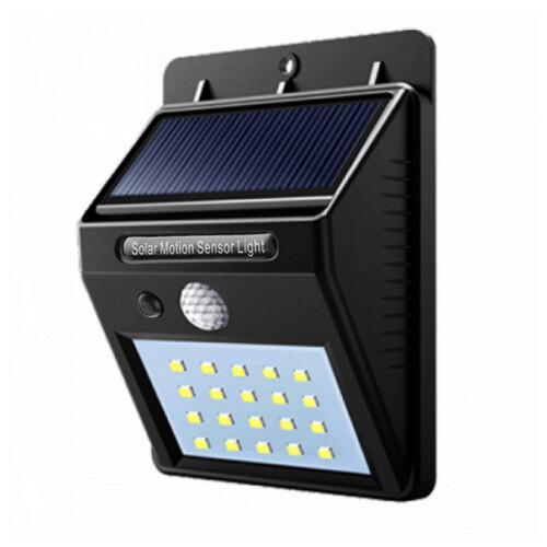Вуличний світильник на сонячній батареї з датчиком руху 100 діодів LED (KLJSFUUHFDUDF9KFD) фото №1