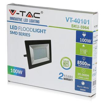 Прожектор вуличний LED V-TAC SKU-5966 E-Series 100W 230V 6500К (3800157625593) фото №11