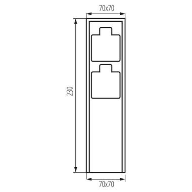 Уличный столбик с розеткой Kanlux 36585 Dasto фото №3