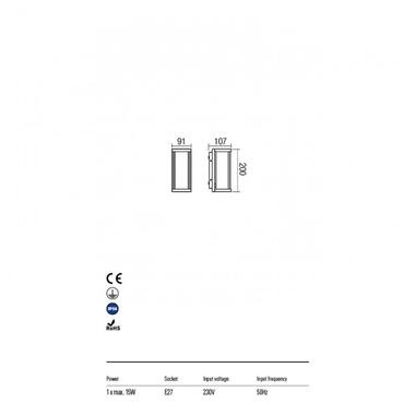 Уличный настенный светильник Redo 9107 Vitra фото №2