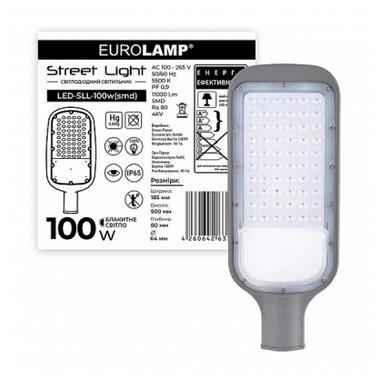 Світильник вуличний плоский Eurolamp SMD 100W 5500K grey (LED-SLL-100w(SMD) фото №3