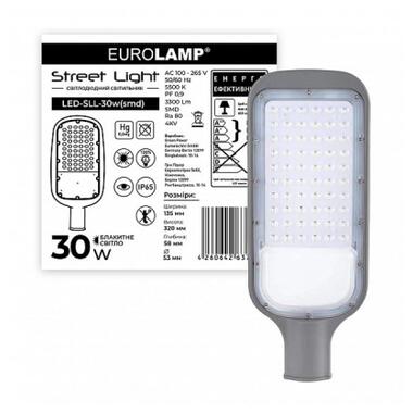 Світильник вуличний плоский Eurolamp SMD 30W 5500K grey (LED-SLL-30w(SMD)) фото №3