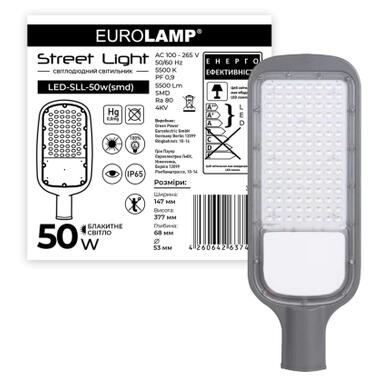 Світильник вуличний плоский Eurolamp SMD 50W 5500K grey (LED-SLL-50w(SMD)) фото №3