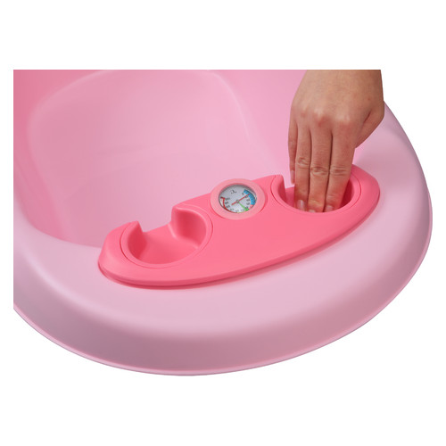 Ванночка с термометром Babyhood Дельфин Рожевий (BH-314P) фото №3