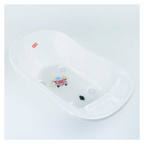 Ванночка зі зливом дитяча Bimbo білий перламутровий (ST-1004) фото №1