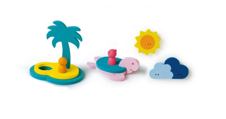 Іграшка для ванної Quut Пазл-головоломка Острів та черепаха (171942) фото №1