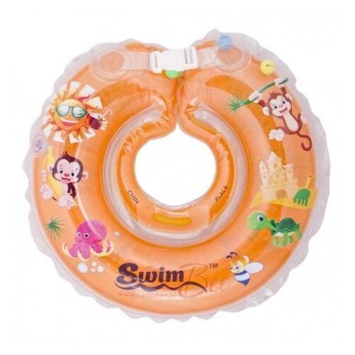 Круг для купання немовлят SwimBee помаранчевий (300012) фото №1