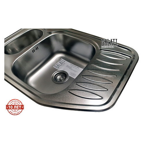 Кухонна мийка Galati Rampa 1.5C Satin (9673) фото №7