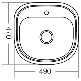 Мойка кухонная ZERIX Z4947-08-180E satin ZM0559 фото №3