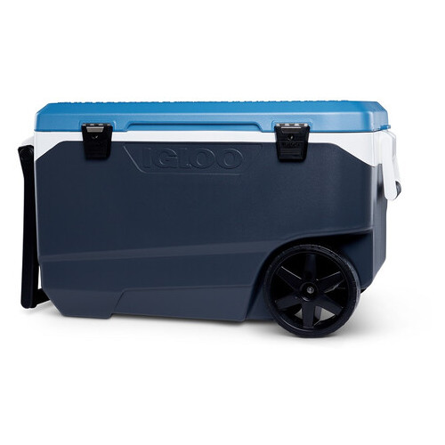 Ізотермічний контейнер Igloo на колесах Maxcold Latitude 90 Roller 85 л сірий з синім (0342233448878) фото №3