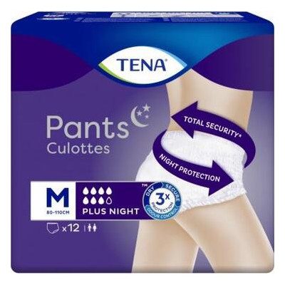 Підгузки для дорослих Tena Pants Plus Night Труси нічні розмір Мedium 12 шт (7322540839913) фото №1
