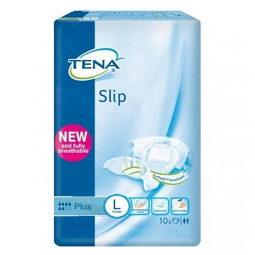 Підгузки для дорослих Tena Slip Plus Large дихаючі 10 шт (7322541118741) фото №1
