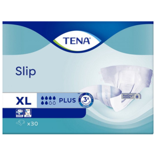 Підгузки для дорослих Tena Slip Plus XL 30 шт 120-160 см 6 крапель (8699114504539) фото №1