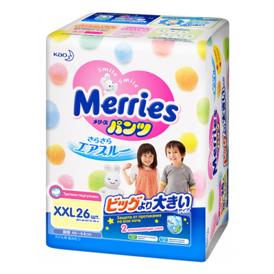 Підгузник Merries трусики для дітей розмір XXL 15-28 кг 26 шт (558862) фото №1