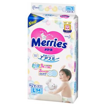 Підгузок Merries для дітей L 9-14 кг 54 шт (538786) фото №2