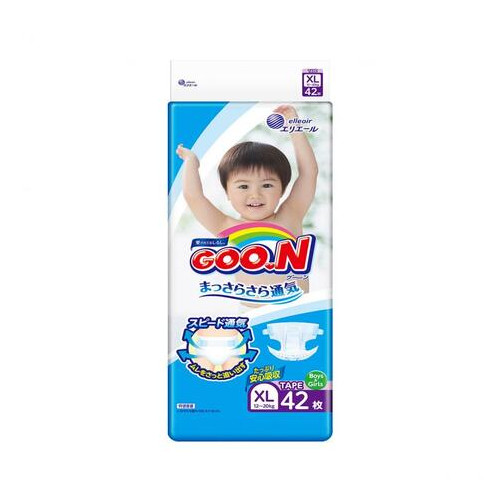 Підгузки Goo.N для дітей 12-20 кг Big XL на липучках унісекс 42 шт (843132) фото №1