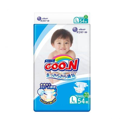 Подгузники Goo.N для детей 9-14 кг L на липучках унисекс 54 шт (853944) фото №2