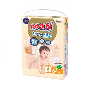Подгузники Goo.N Premium Soft для детей 7-12 кг (размер 3(M), на липучках, унисекс, 64 шт) (863224) фото №2