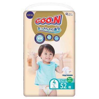 Подгузники Goo.N Premium Soft для детей 9-14 кг (размер 4(L), на липучках, унисекс, 52 шт) (863225) фото №1