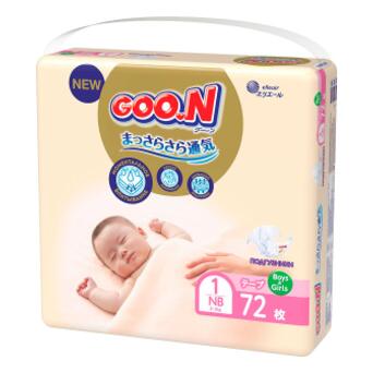 Підгузок GOO.N Premium Soft Newborn до 5 кг SS на липучках 72 шт (863222) фото №2