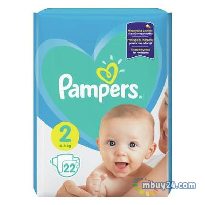 Подгузник Pampers New Baby Mini Размер 2 (4-8 кг), 22 шт. (8001090909800) фото №1
