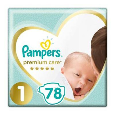 Підгузник Pampers Premium Care New Born Розмір 1 (2-5 кг) 78 шт (8001841104836) фото №1