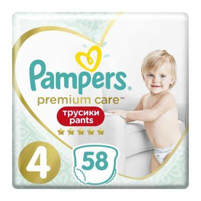 Підгузник Pampers Premium Care Pants Maxi Розмір 4 9-15 кг 58 шт (8001090759993) фото №1