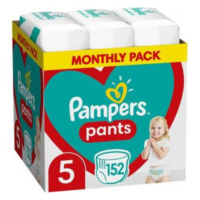Підгузки Pampers трусики Pants Junior Розмір 5 (12-17 кг) 152 шт (8006540068601) фото №1