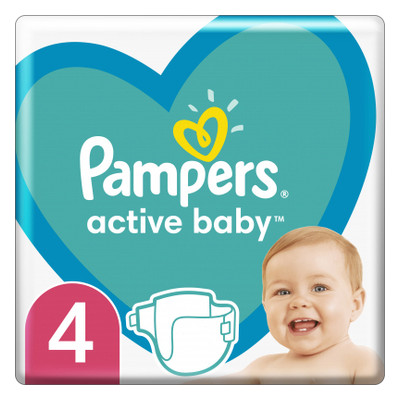 Підгузник Pampers Active Baby Junior Розмір 4 (9-14 кг) 54 шт (8006540045657) фото №1