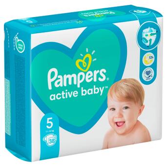 Підгузок Pampers Active Baby Розмір 5 (11-16 кг) 38 шт (8006540207796) фото №3
