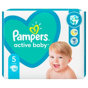 Підгузок Pampers Active Baby Розмір 5 (11-16 кг) 38 шт (8006540207796) фото №2