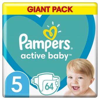 Підгузок Pampers Active Baby Розмір 5 (11-16 кг) 64 шт (8001090949974) фото №1
