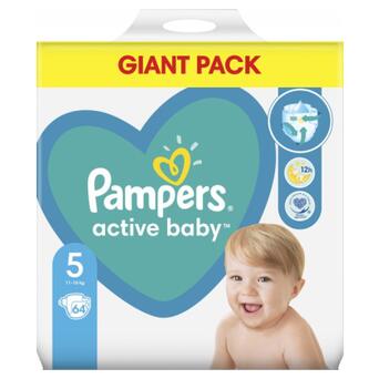 Підгузок Pampers Active Baby Розмір 5 (11-16 кг) 64 шт (8001090949974) фото №2