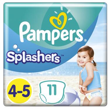 Підгузки Pampers для плавання Splashers Розмір 4-5 (9-15 кг) 11 шт (8001090698384) фото №1