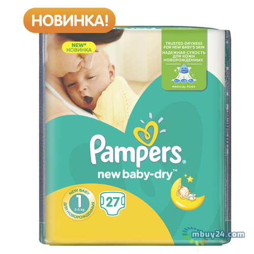 Подгузники Pampers New Baby-Dry Mini 3-6 кг 27 шт фото №1