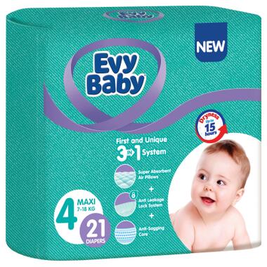 Підгузки Evy Baby Maxi 7-18 кг 21 шт (8690506520281) фото №1