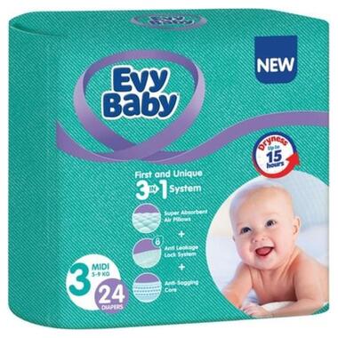 Підгузки Evy Baby Midi 5-9 кг 24 шт (8690506520236) фото №1