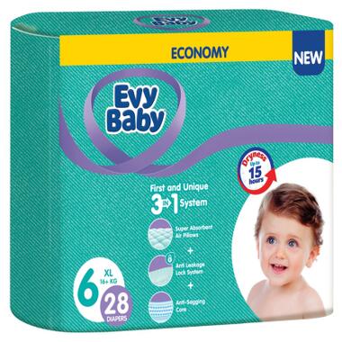 Підгузки Evy Baby XL Twin (16+ кг) 28 шт (8683881000233) фото №1
