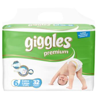 Підгузок Giggles Premium Extra Large 15-30 кг 32 шт (8680131202638) фото №1