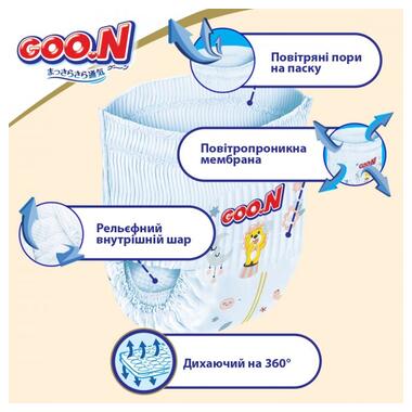 Трусики-підгузки GOO.N Premium Soft для дітей 12-17 кг (розмір 5(XL), унісекс, 36 шт) фото №7
