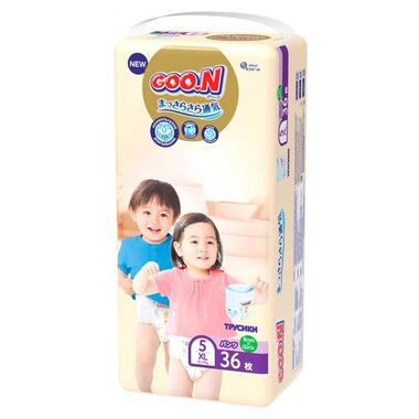 Трусики-підгузки GOO.N Premium Soft для дітей 12-17 кг (розмір 5(XL), унісекс, 36 шт) фото №2