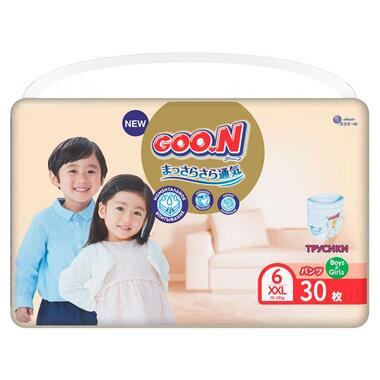 Трусики-підгузки GOO.N Premium Soft для дітей 15-25 кг (розмір 6(XXL), унісекс, 30 шт) фото №1