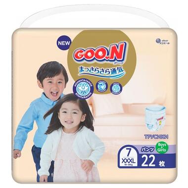Трусики-підгузки GOO.N Premium Soft для дітей 18-30 кг (розмір 7(3XL), унісекс, 22 шт) фото №1