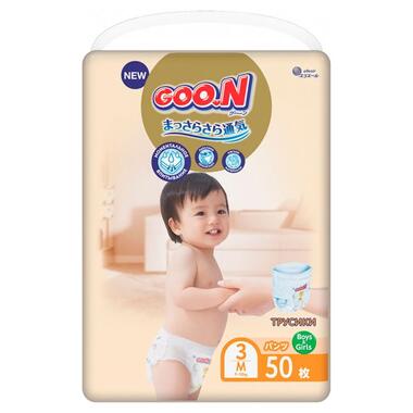 Трусики-підгузки GOO.N Premium Soft для дітей 7-12 кг (розмір 3(M), унісекс, 50 шт) фото №1