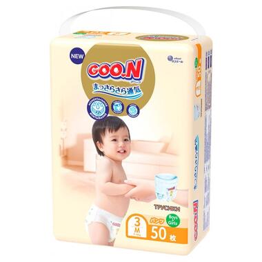 Трусики-підгузки GOO.N Premium Soft для дітей 7-12 кг (розмір 3(M), унісекс, 50 шт) фото №2
