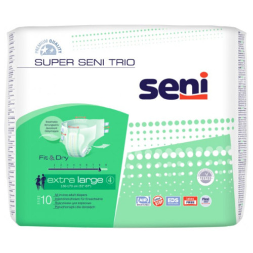Підгузки для дорослих Seni Super Trio Extra Large 10 шт (5900516691721) фото №1
