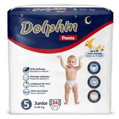 Підгузки Dolphin Dolphin 5 junior 11-25 кг 24 шт (8680131207244) фото №1