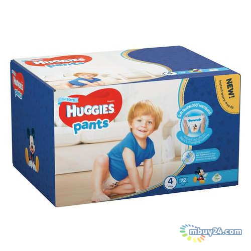 Підгузник Huggies Pants 4 для хлопчиків 72 шт (5029053564104) фото №1