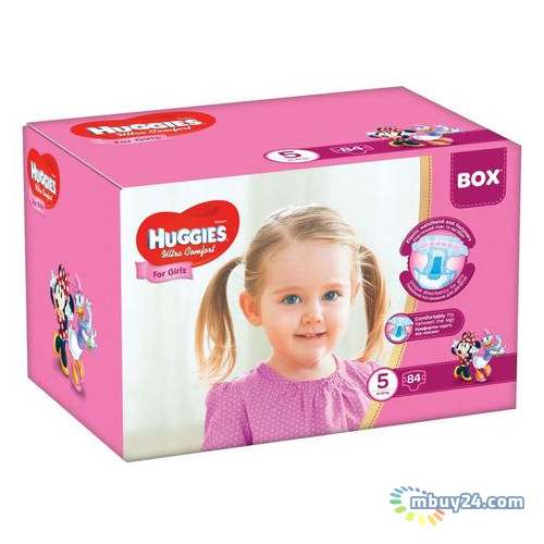 Подгузник Huggies Ultra Comfort 5 Box для девочек (12-22 кг) 84 шт (5029053565668) фото №1